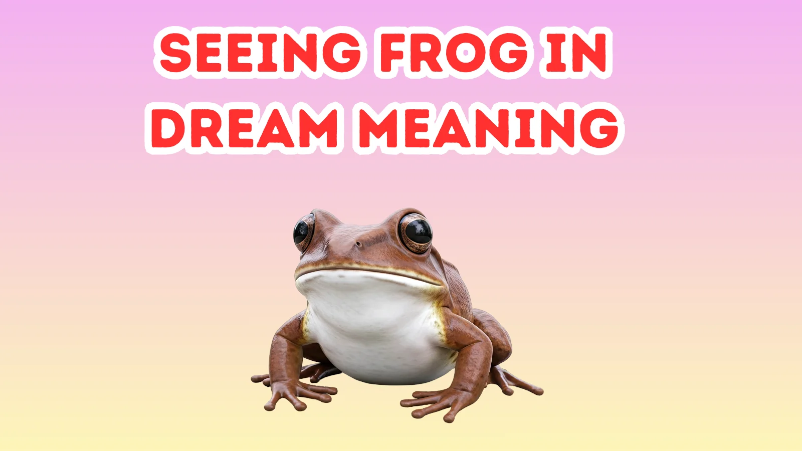 Seeing Frog In Dream Meaning
